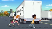 L-R: Milo Murphy (voiced by 'Weird Al' Yankovic), Melissa Chase (voiced by Sabrina Carpenter), Zack Underwood (voiced by Mekai Curtis)