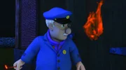 Das Sonnen-Feuerrad dreht sich nicht und fängt Feuer.