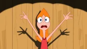 "Disneys Phineas und Ferb", "Danville im Dunkeln / Der Tag zuvor." Danville im Dunkeln:Dank Dr. Doofenshmirtz´ neuester Erfindung fällt in ganz Danville der Strom aus. In der Dunkelheit funktionieren seine traurigen, mitleidserregenden Augen, die ihm die Maschine verliehen hat, so gut, dass er seinem Bruder Roger einen Besuch abstattet. Diesen möchte Doofenshmirtz mit seinen Augen so einlullen, dass Roger ihn zum neuen Bürgermeister ernennt. Perry kann sich im letzten Moment aus der Gefangenschaft seines Widersachers befreien und den Schalter für das Kraftwerk umlegen. Als das Licht wieder da ist, funktionieren Doofenshmirtz´ Augen nicht wie erhofft.