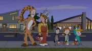 L-R: Balthazar Cavendish (voiced by Jeff "Swampy" Marsh), Vinnie Dakota (voiced by Dan Povenmire)