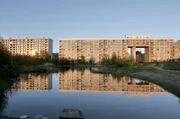 Sanierter Wohnblock in Gellerup, einem Stadtviertel im Westen von Aarhus, wo besonders viele Migrantinnen und Migranten wohnen.