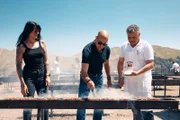Stanley discovers unexpected delights in this wildest of regions, Abruzzo, one heís never visited before. He stops at an iconic BBQ joint called Ristoro Mucciante and meets food and motor journalist Cristina Bachetti, left and cooks with one of the owners, Rodolfo Mucciante.