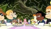 v.li.: The Junior Forest Scouts, Handlebarb, Tea Timers, Mackenzie, J.P., Craig, Kelsey
