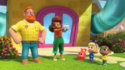 l-r: James (Brent Mukai), Gianna (Jeannie Tirado), Morphle (Ben Pronsky), Mila (Lexie Foley), Jordie (Ayden Elijah)