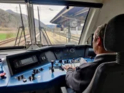 Blick aus der Zugführerkabine