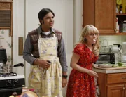 Kunal Nayyar (Rajesh Koothrappali), Melissa Rauch (Bernadette Rostenkowski-Wolowitz).