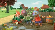 Pip und Posy spielen Superhelden - Jamila hofft auf Superergebnisse bei der Pflanzenzucht.