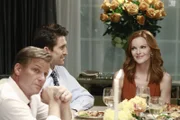 Während Bree (Marcia Cross, r.) beschließt, Chuck (Jonathan Cake, M.) bei dessen Scheidung zu helfen, steht die Zukunft von Lynette und Tom (Doug Savant, l.) auf dem Spiel ...