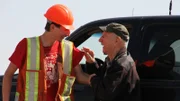 Grandpa John Schnabel visits Parker Schnabel.