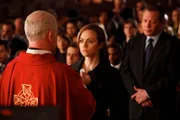 LAW & ORDER: CRIMINAL INTENT -- "The Consoler" -- Pictured: (center) Lauren Hodges as Natalie Finnegan -- Photo by: Will Hart/USA Network