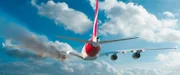 Fast zwei Stunden müssen die Piloten die brennende Maschine in der Luft halten, bevor sie landen endlich können.