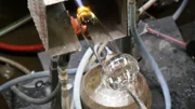 Hand blown glass with hot ovens