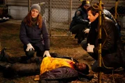 LAW & ORDER: CRIMINAL INTENT -- "Inhumane Society" -- Pictured: (l-r) Saffron Burrows as Detective Serena Stevens, Jeff Goldblum as Detective Zach Nichols -- Photo by: Will Hart/USA Network