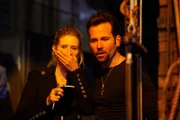 LAW & ORDER: CRIMINAL INTENT -- "Icarus" -- Pictured: (l-r) Cynthia Nixon as Amanda Rollins, Eion Bailey as Adam Winter -- Photo by: Will Hart/USA Network