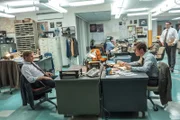 SCENE 1.21/Interior CID Squad Room (1995) - Cohle sits at desk while other detectives steal a glance at him./Photo: Jim Bridges/HBO  HBO's "True Detective" Season 1  Director: Cary Fukunaga  Matthew McConaughey: Rustin Cohle Woody Harrelson: Martin Hart