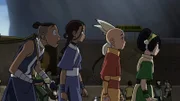 L-R: Sokka, Katara, Aang, Toph Beifong