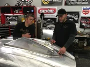 At Paul Junior Designs, Paul Teutul, Jr. and his Fabricator Brendon make a plan of attack for the Martin Guitar three-wheeler.