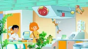 Lilli und Hektor mit Aiko in dessen Küche.