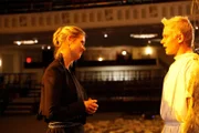 LAW & ORDER: CRIMINAL INTENT -- "Icarus" -- Pictured: (l-r) Cynthia Nixon as Amanda Rollins, Billy Magnussen as Marc Landry -- Photo by: Will Hart/USA Network