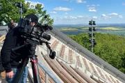Dreharbeiten im modernisierten Bergtheater Thale