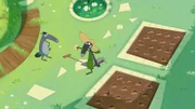 Von Joshua bekommt Wolf Gartentipps.