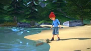 Nils findet eine Flaschenpost am Strand.