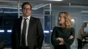 (v.l.n.r.) Dr. Jason Bull (Michael Weatherly); Marissa Morgan (Geneva Carr)