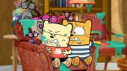 Ollie und Moon mit vielen kranken Schnecken
