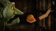 Der Kobold Toutrok sitzt im Gefängnis, weil er angeblich Orangen gestohlen hat.