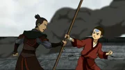 L-R: Sokka, Aang