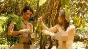 Molly and Nathan gathering supplies.