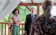 (v.li.): Sara Martins (Det. Serg. Camille Bordey), Ben Miller (Det. Insp. Richard Poole), Fiona Glascott (Georgie Westcott).