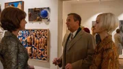 Caterina (Claudia Michelsen, l.), Jürgen Fassbender (Heino Ferch, M.), Eva (Emila Schüle, r.) während einer Ausstellung. Eva erpresst ihren Mann Jürgen, was Caterina nicht billigen will.