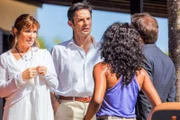 (v.li.): Stephanie Beacham (Nicole Seymour), Tom Ward (Alex Seymour), Sara Martins (Det. Serg. Camille Bordey), Ben Miller (Det. Insp. Richard Poole).