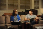 Brennan (Emily Deschanel) and Booth (David Boreanaz)