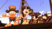 Pirat Garfield und seine Crew an Bord