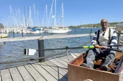Yared Dibaba trainiert schonmal. In Kappeln steigt er zusammen mit U19 Weltmeister Kjell Richter ins Boot.