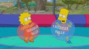 Lisa (l.); Bart (r).