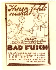 Alte Tourismuswerbung für Bad Fusch. Dank seiner Heilquellen einst ein blühender Kurort, ist Bad Fusch heute eine Geisterstätte. Geomanten vermuten einen verwunschenen Ort.