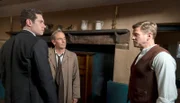 (v.l.n.r.) Will Davenport (Tom Brittney), Geordie Keating (Robson Green), Frank Martin (Adam Astill)