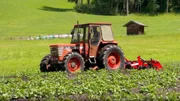 Traktor am Feld.