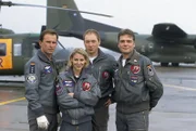 Das Rettungsflieger-Team mit Jens Blank (Nicolas König), Sabine Petersen (Marlene Marlow), Paul Reinders (Rainer Sellien) und Jan Wollcke (Oliver Hörner).