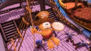 Pirat Garfield verteidigt sein Schiff.