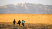 Die Mauer als Erdwall in der Provinz Gansu.