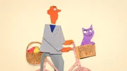 Mr. Paper und seine Katze machen einen Ausflug.