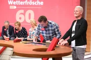 Die "Wetterfrösche" in Aktion v.li.: Gunther Tiersch, Katja Horneffer, Claudia Kleinert, Donald Bäcker und Guido Cantz.