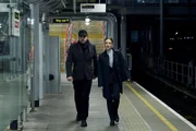 l-r: Cormoran Strike (Tom Burke), Robin Ellacott (Holliday Grainger)