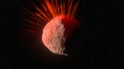 Die Oberfläche von Bennu heizt sich auf und sendet Infrarotstrahlung aus, die sie abbremst. Dies ist als Yarkovsky-Effekt bekannt.