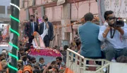 Der indische Premierminister Narenrda Modi bei einer Veranstaltung in seinem Wahlkreis Varanasi, einer Hochburg seiner Hindu-nationalistischen Partei BJP.