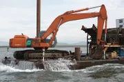 Grabber in choppy waters.